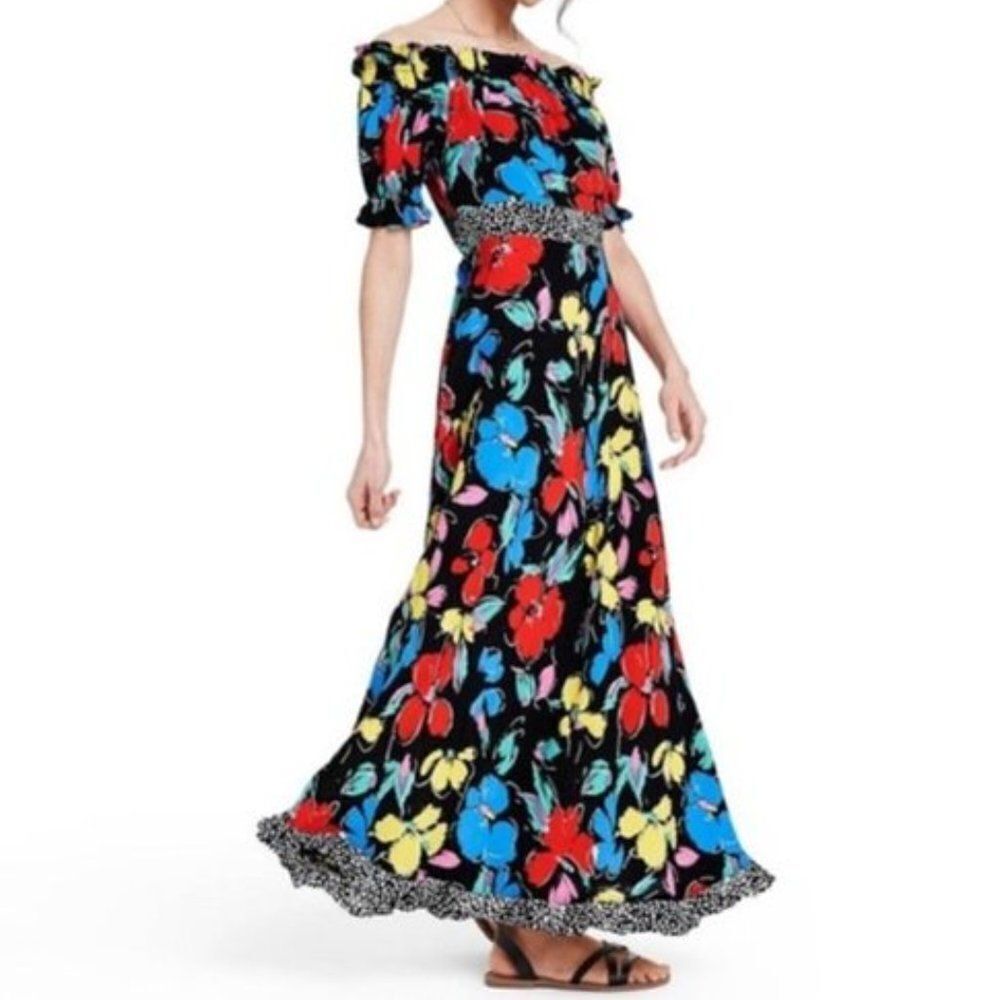Rixo X Target Off Shoulder Floral Dress